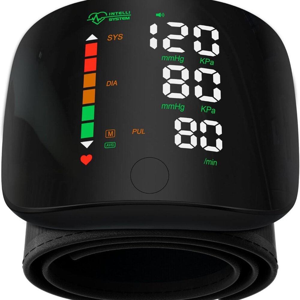 Wrist Blood Pressure Monitor Led Display, Touch Screen Wrist Blood Pressure Cuff